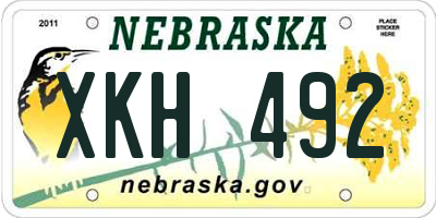 NE license plate XKH492