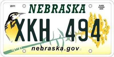 NE license plate XKH494