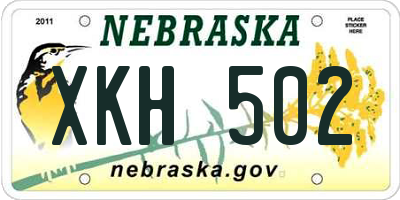 NE license plate XKH502