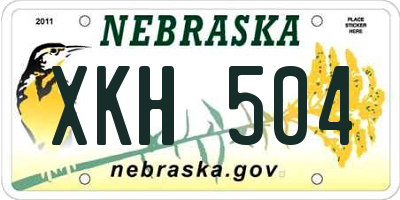 NE license plate XKH504