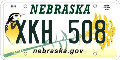 NE license plate XKH508
