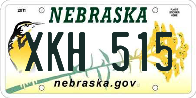 NE license plate XKH515