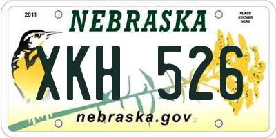 NE license plate XKH526