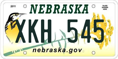 NE license plate XKH545