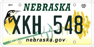 NE license plate XKH548