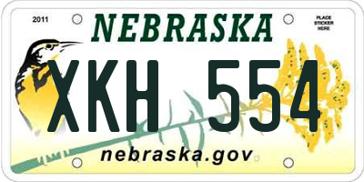 NE license plate XKH554