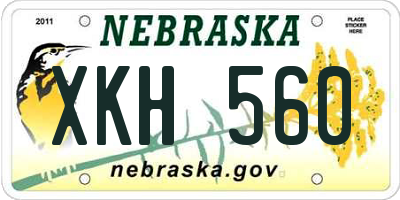 NE license plate XKH560