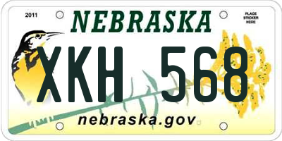 NE license plate XKH568