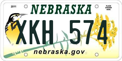 NE license plate XKH574