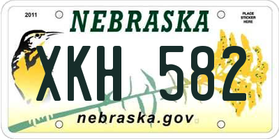 NE license plate XKH582