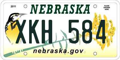 NE license plate XKH584