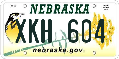 NE license plate XKH604