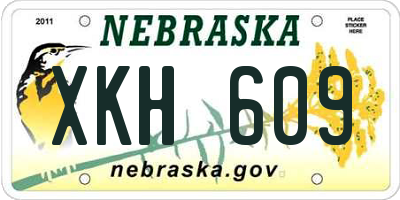NE license plate XKH609