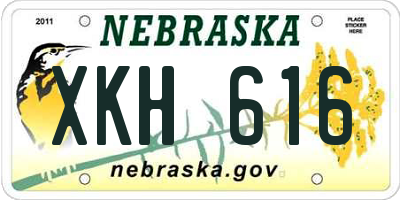NE license plate XKH616