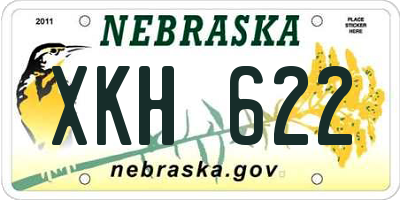 NE license plate XKH622