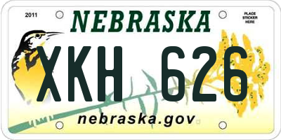 NE license plate XKH626