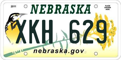NE license plate XKH629