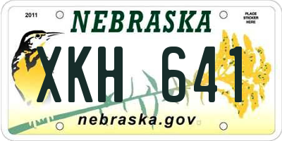 NE license plate XKH641