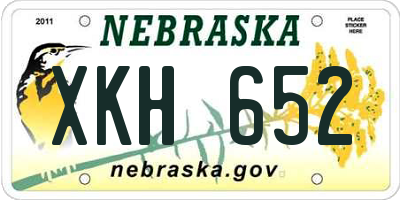 NE license plate XKH652