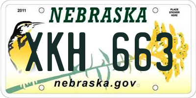 NE license plate XKH663