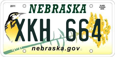 NE license plate XKH664