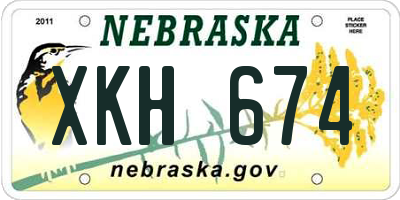NE license plate XKH674