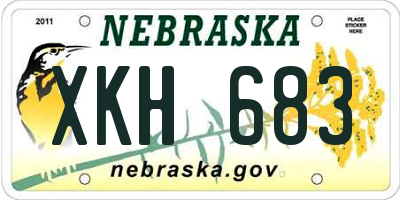 NE license plate XKH683
