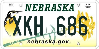NE license plate XKH686