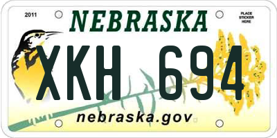 NE license plate XKH694
