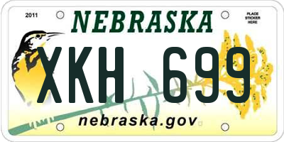 NE license plate XKH699