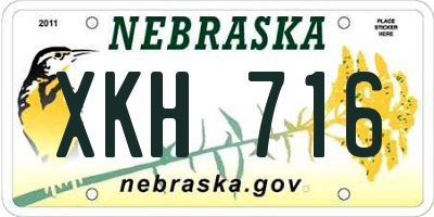 NE license plate XKH716