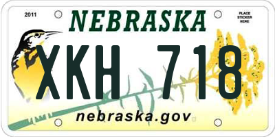 NE license plate XKH718