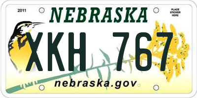 NE license plate XKH767