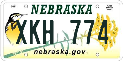 NE license plate XKH774