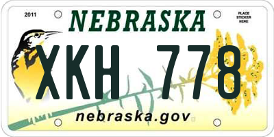 NE license plate XKH778