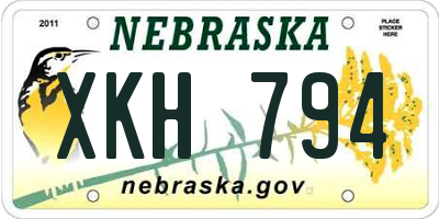 NE license plate XKH794