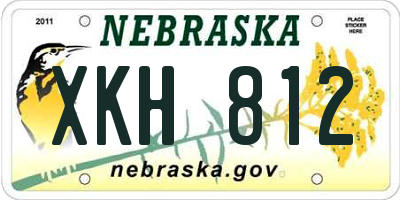 NE license plate XKH812
