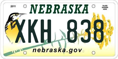 NE license plate XKH838