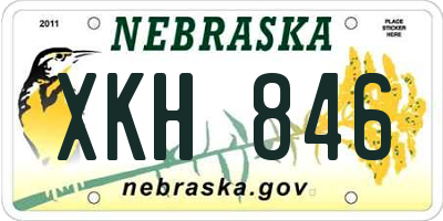 NE license plate XKH846