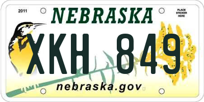 NE license plate XKH849