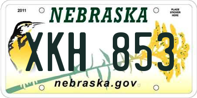 NE license plate XKH853