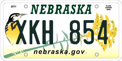 NE license plate XKH854