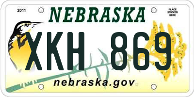 NE license plate XKH869