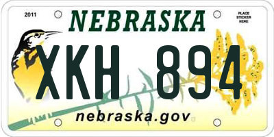 NE license plate XKH894
