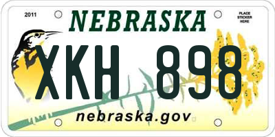 NE license plate XKH898