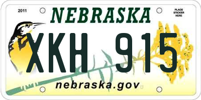 NE license plate XKH915