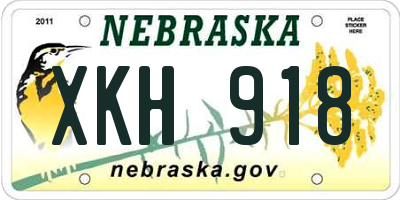 NE license plate XKH918
