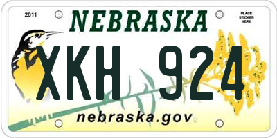 NE license plate XKH924