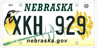 NE license plate XKH929