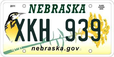 NE license plate XKH939